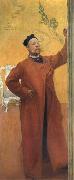 Carl Larsson In front of the mirror oil painting on canvas